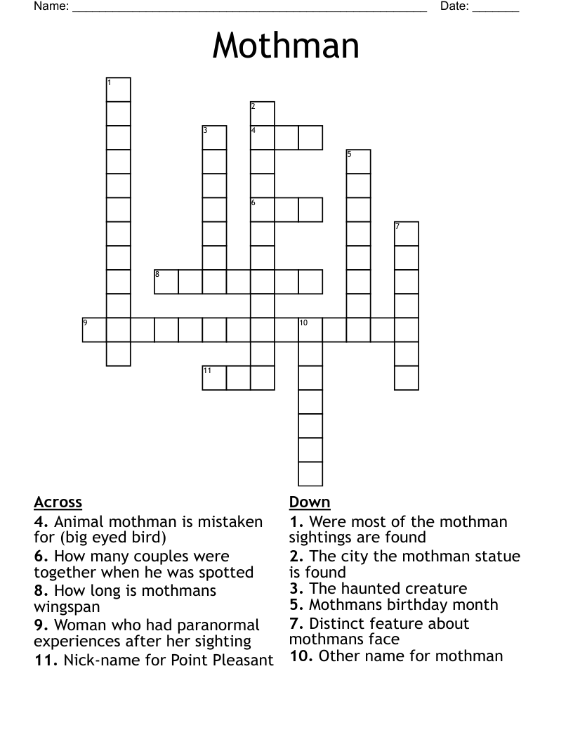 Mothman Crossword
