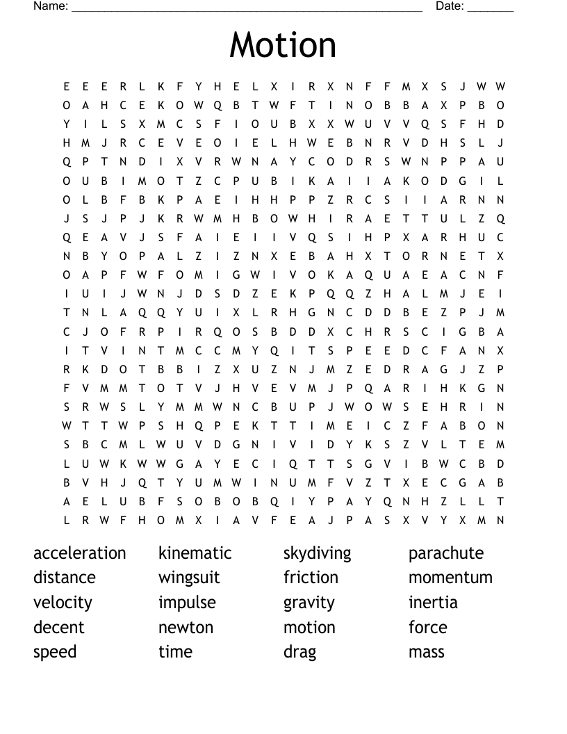 Motion Word Search