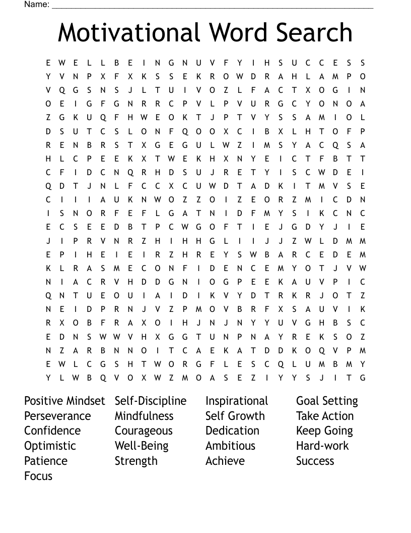 Motivational Word Search