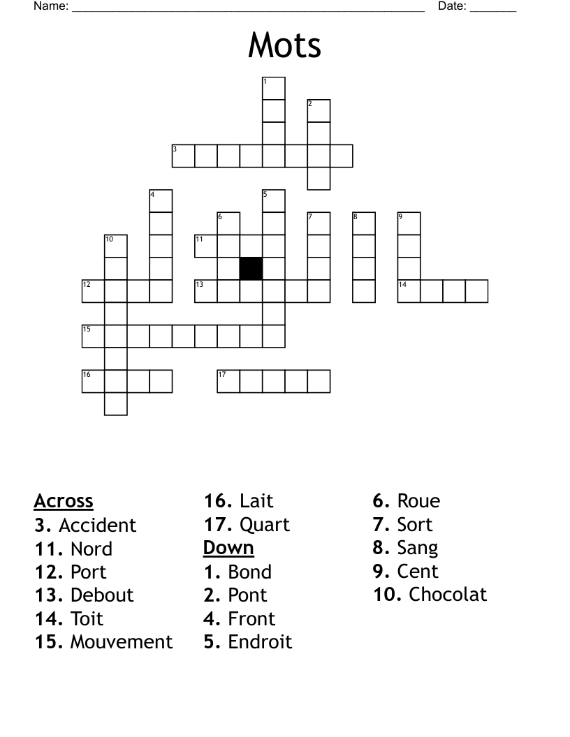 Mots  Crossword