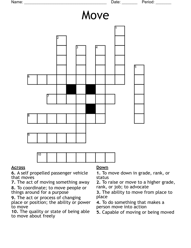Move Crossword