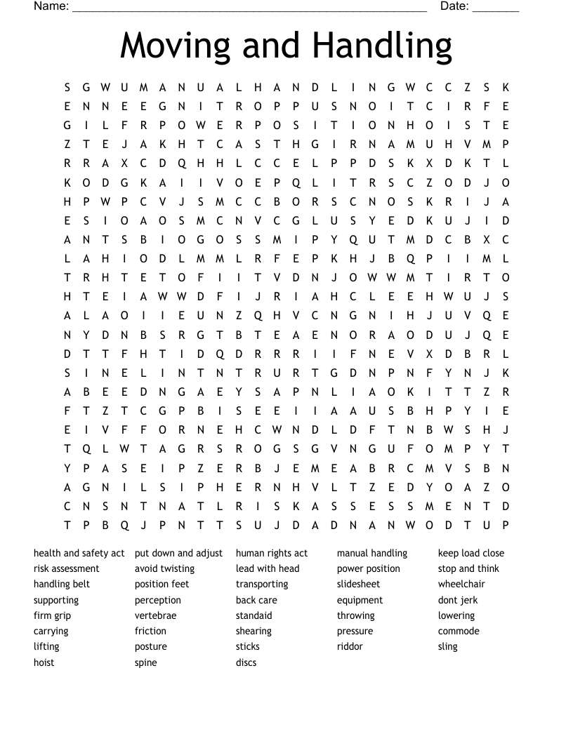 Moving and Handling Word Search