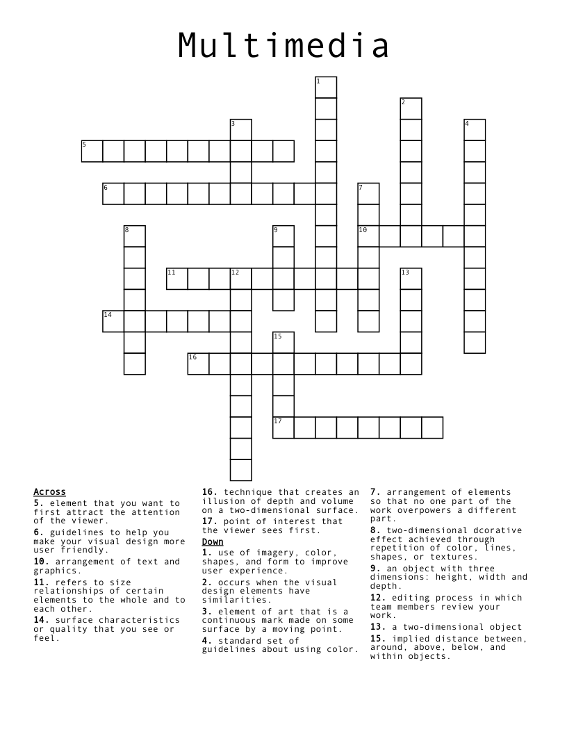 Multimedia Crossword