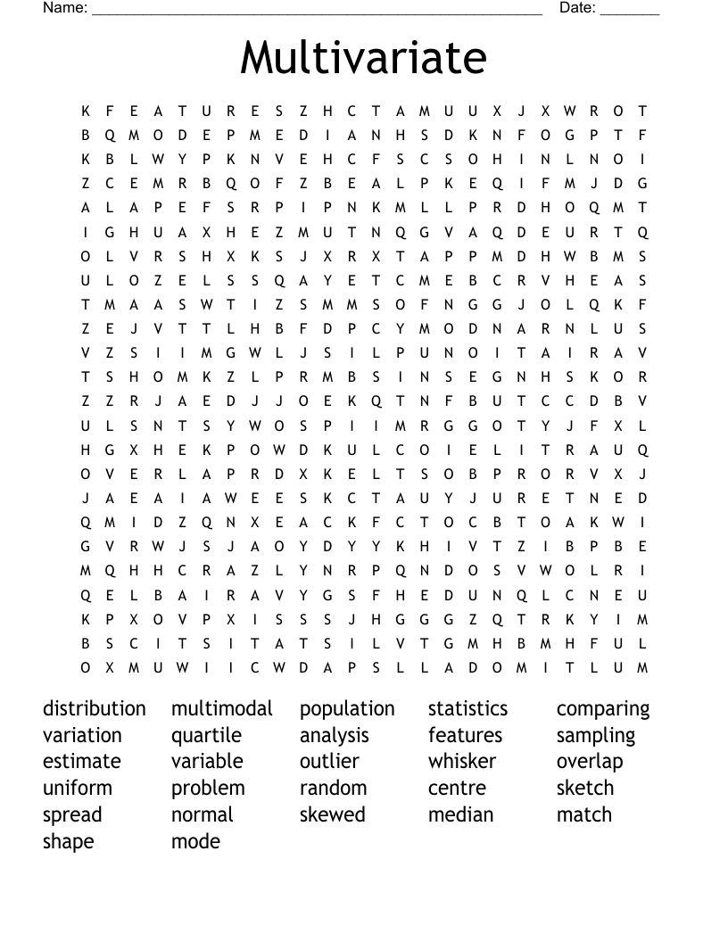 Multivariate Word Search