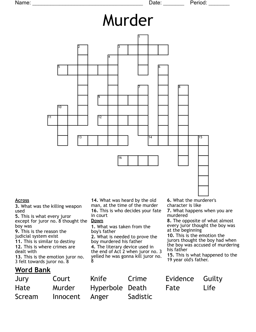 Murder Crossword