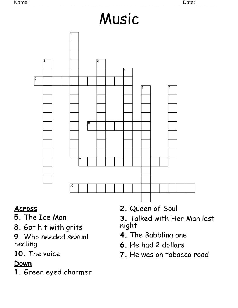 Music Crossword