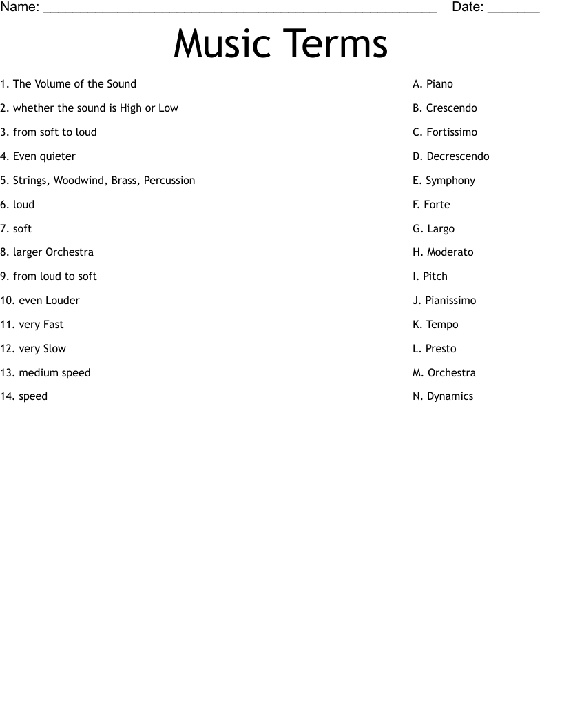 Music Terms