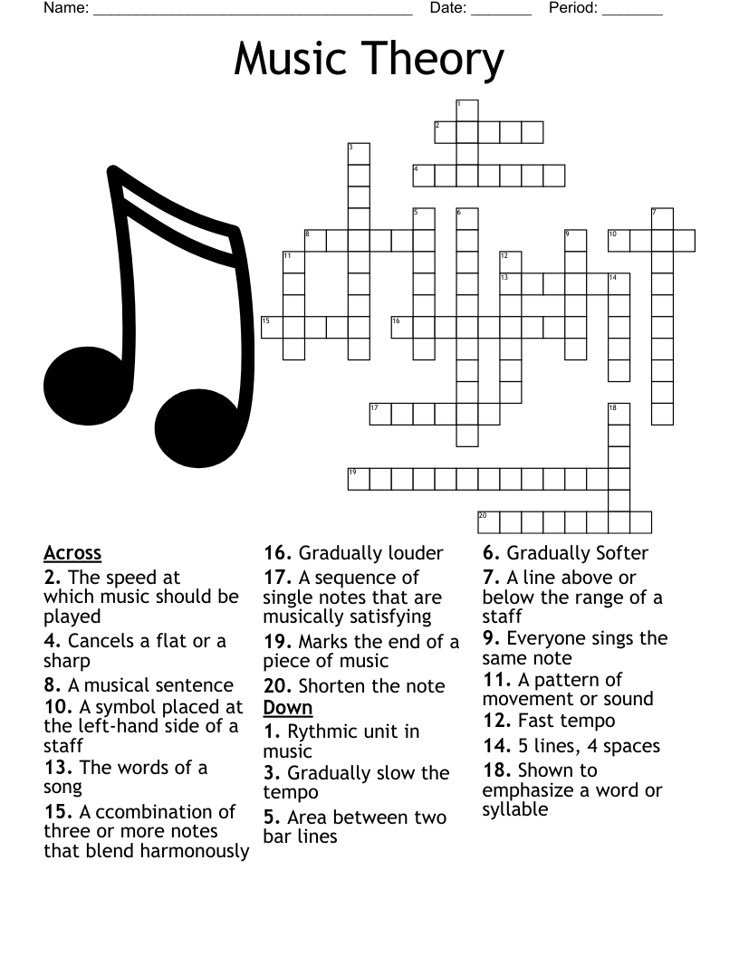 Music Theory Crossword