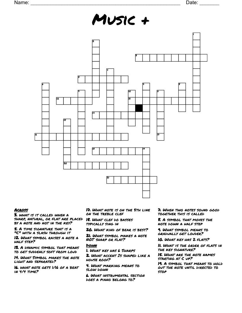 Music + Crossword