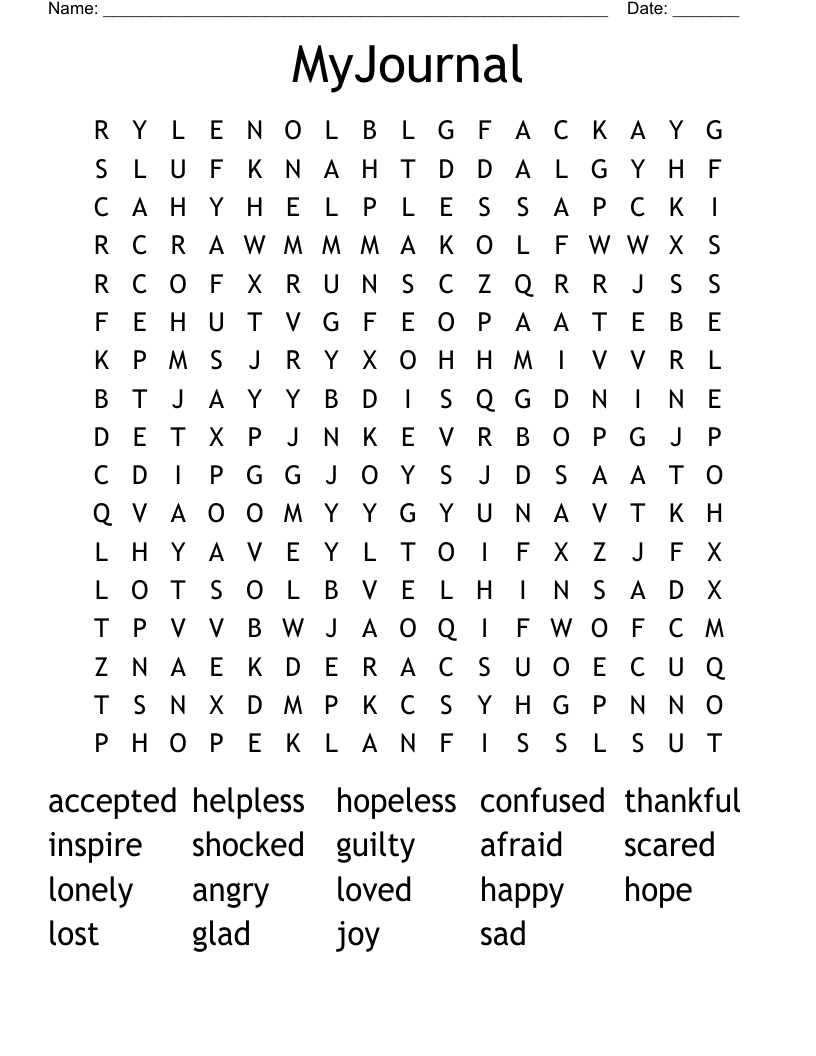 MyJournal Word Search