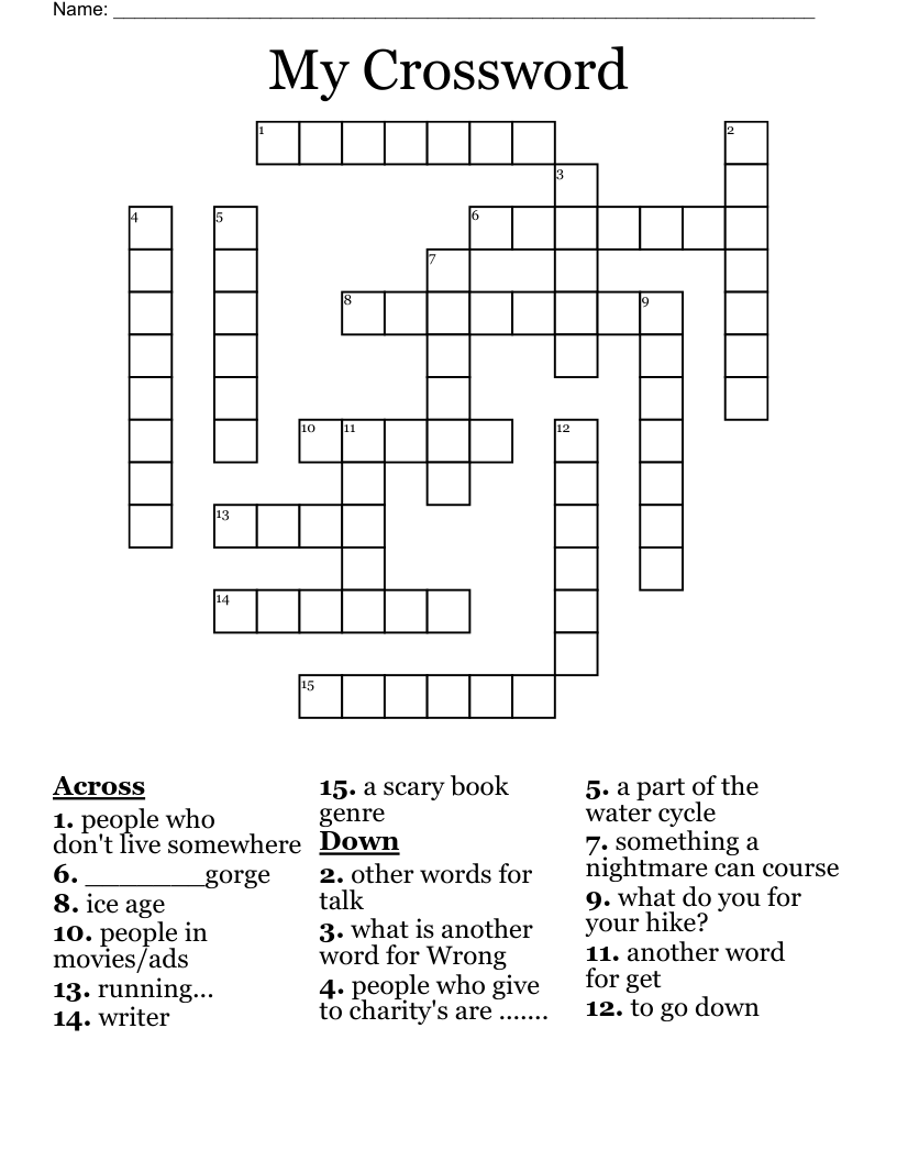 My Crossword