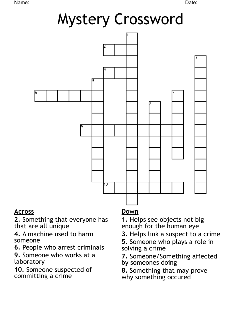 Mystery Crossword