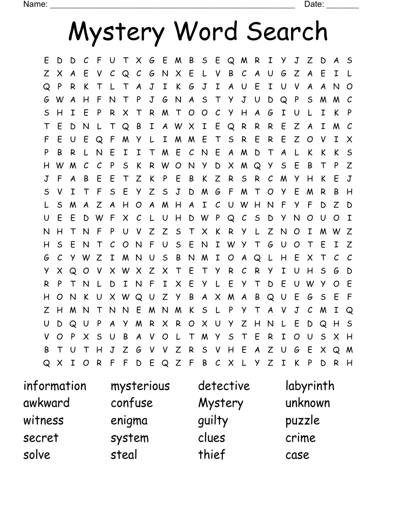 Mystery Word Search
