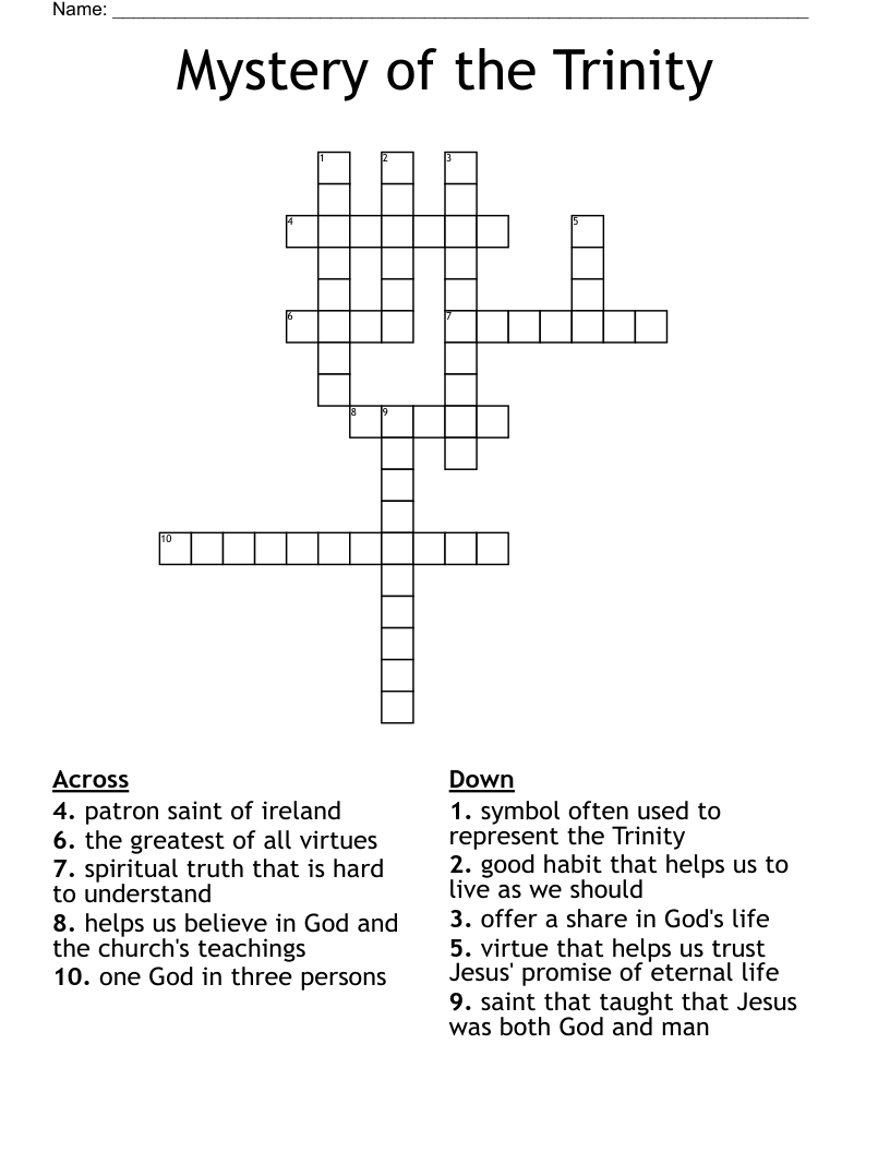 Mystery of the Trinity Crossword