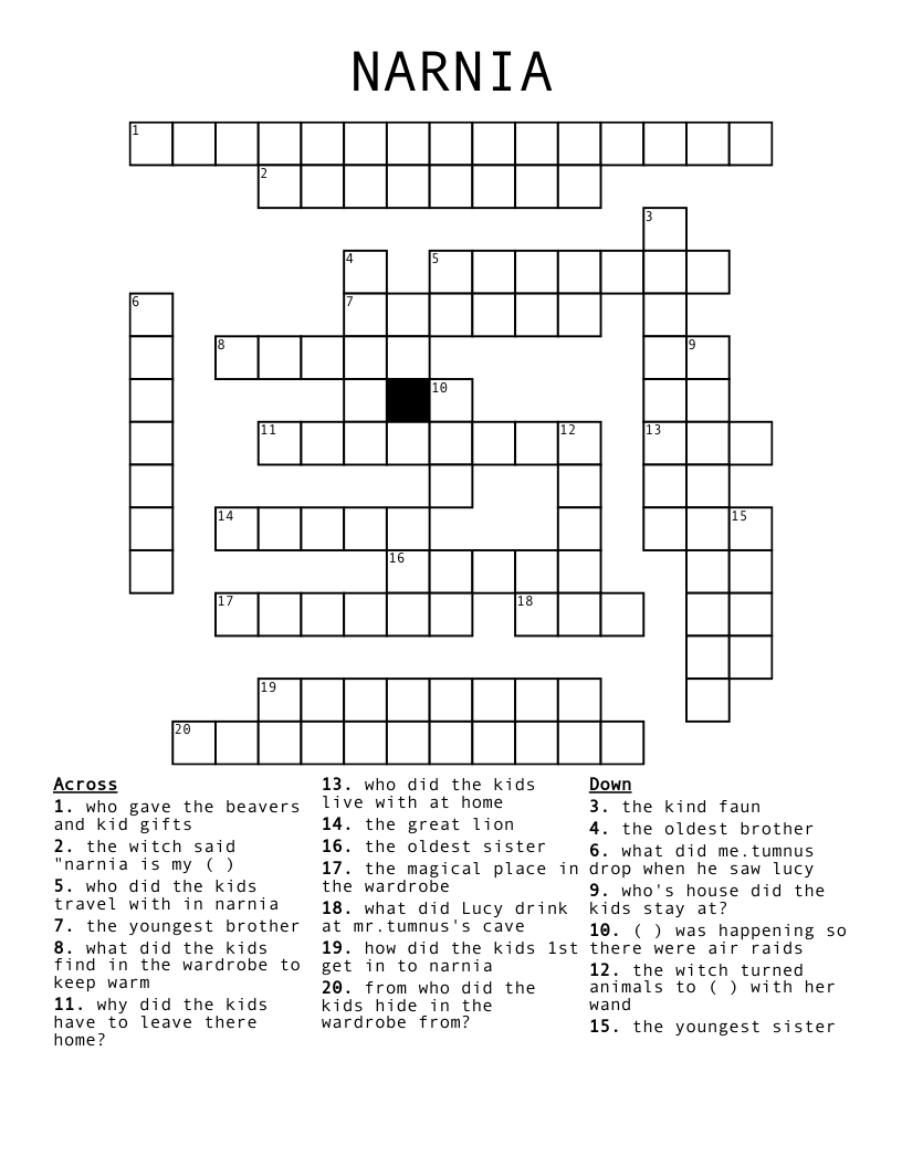 NARNIA Crossword