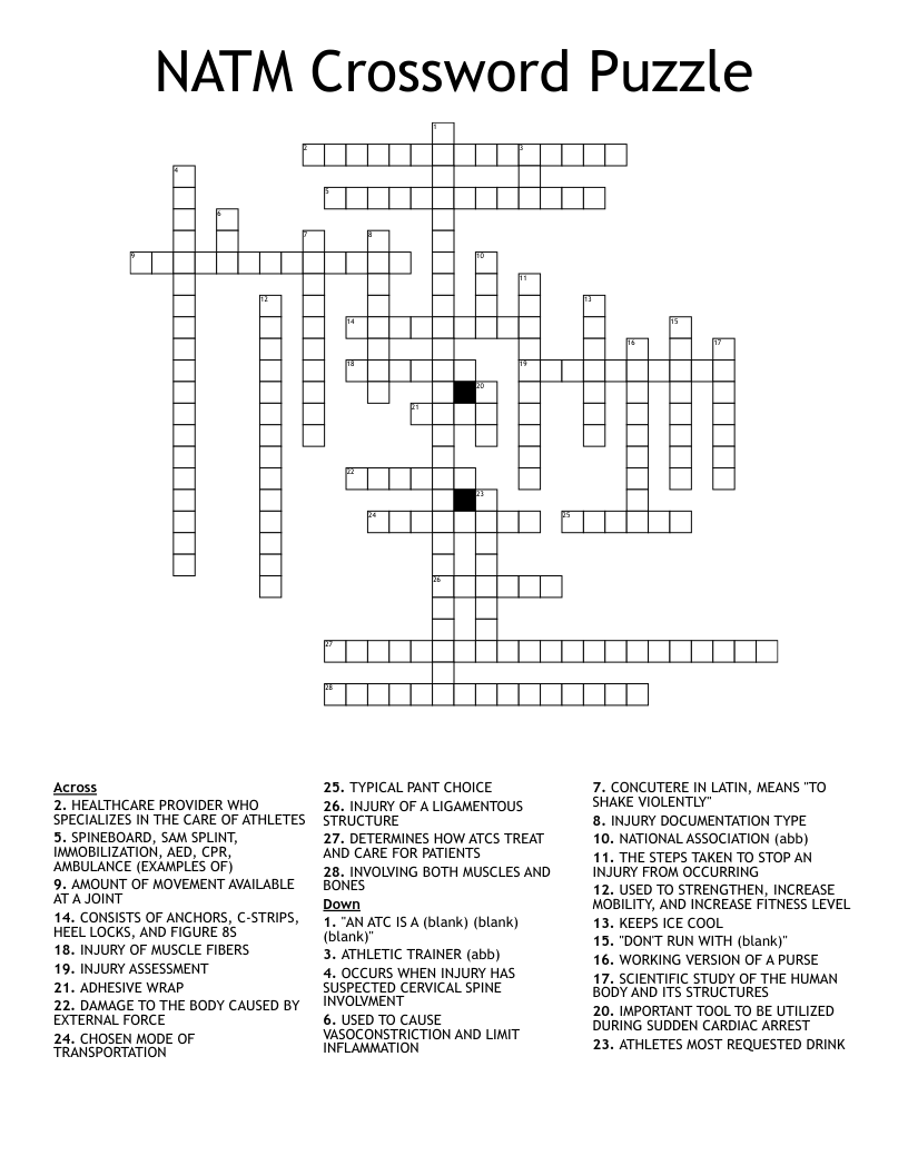 NATM Crossword Puzzle