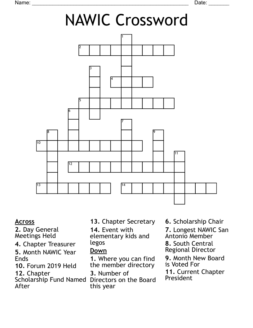 NAWIC Crossword