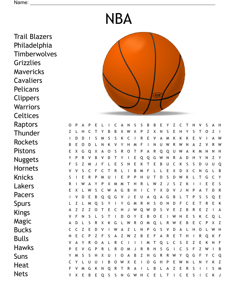 NBA Word Search