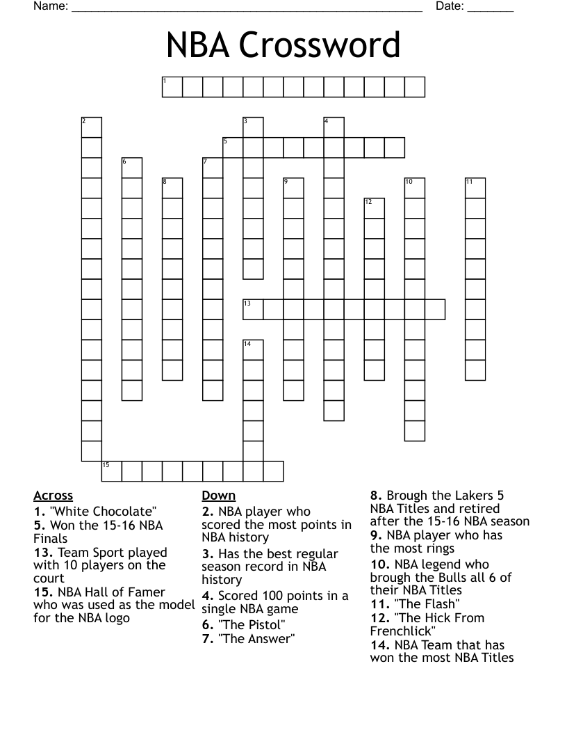 NBA Crossword