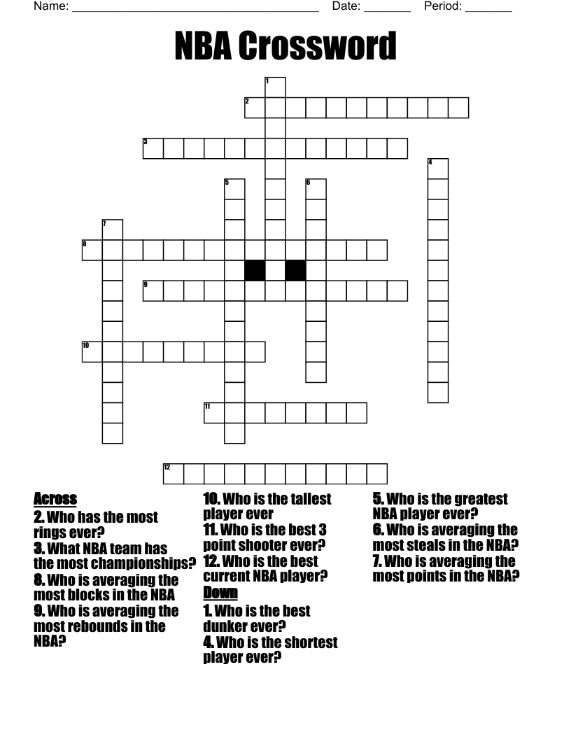 NBA Crossword