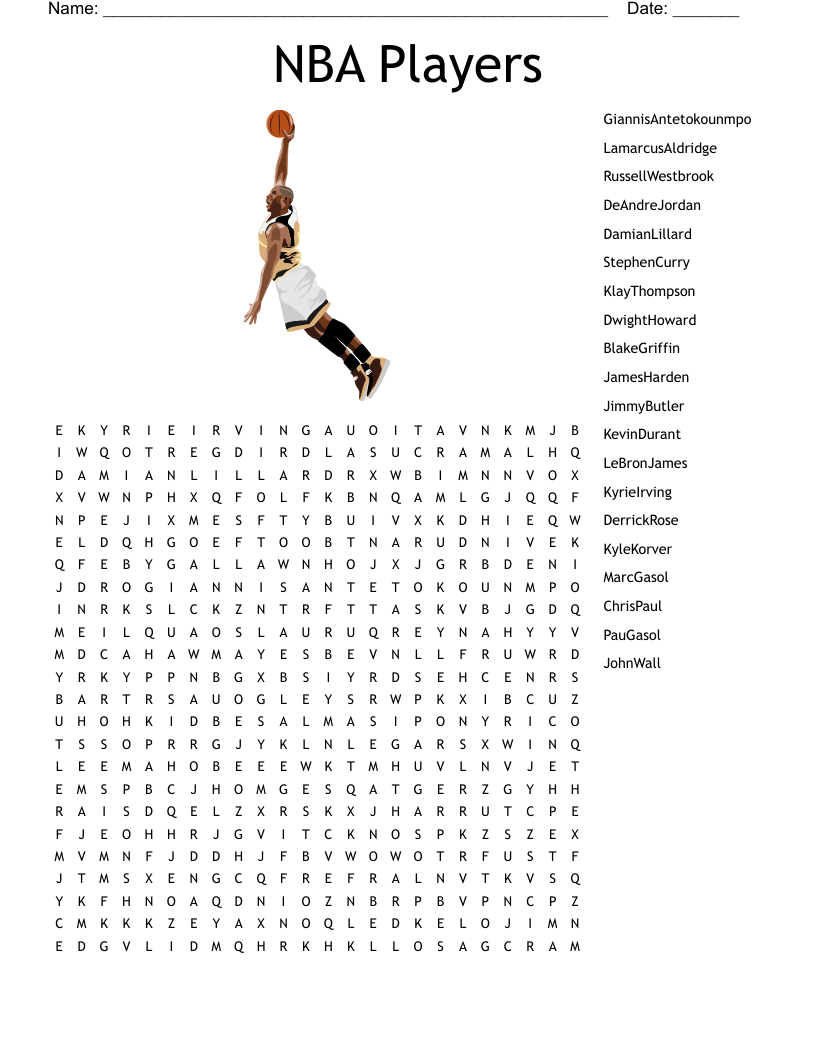 NBA Players Word Search