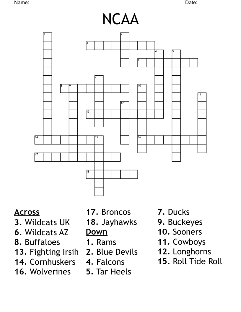 NCAA Crossword
