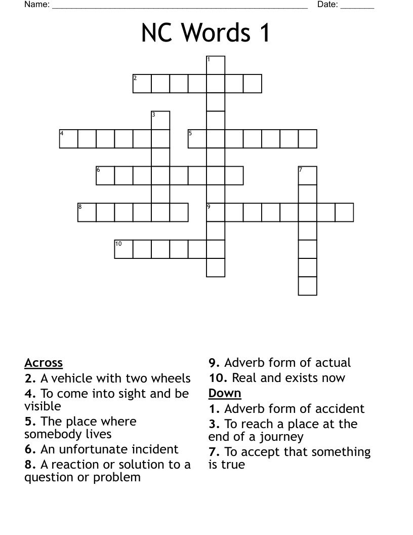 NC Words 1 Crossword