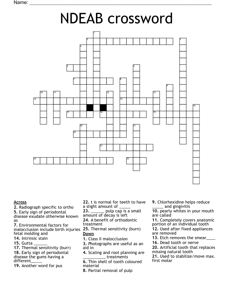 NDEAB crossword