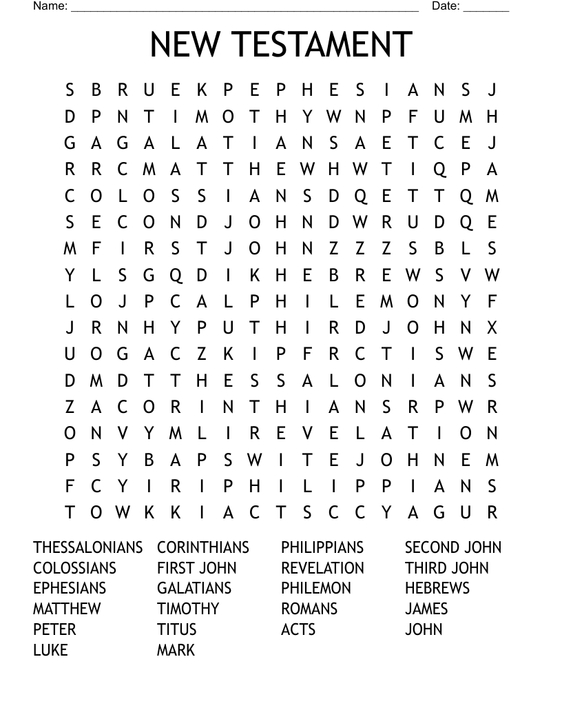 NEW TESTAMENT Word Search