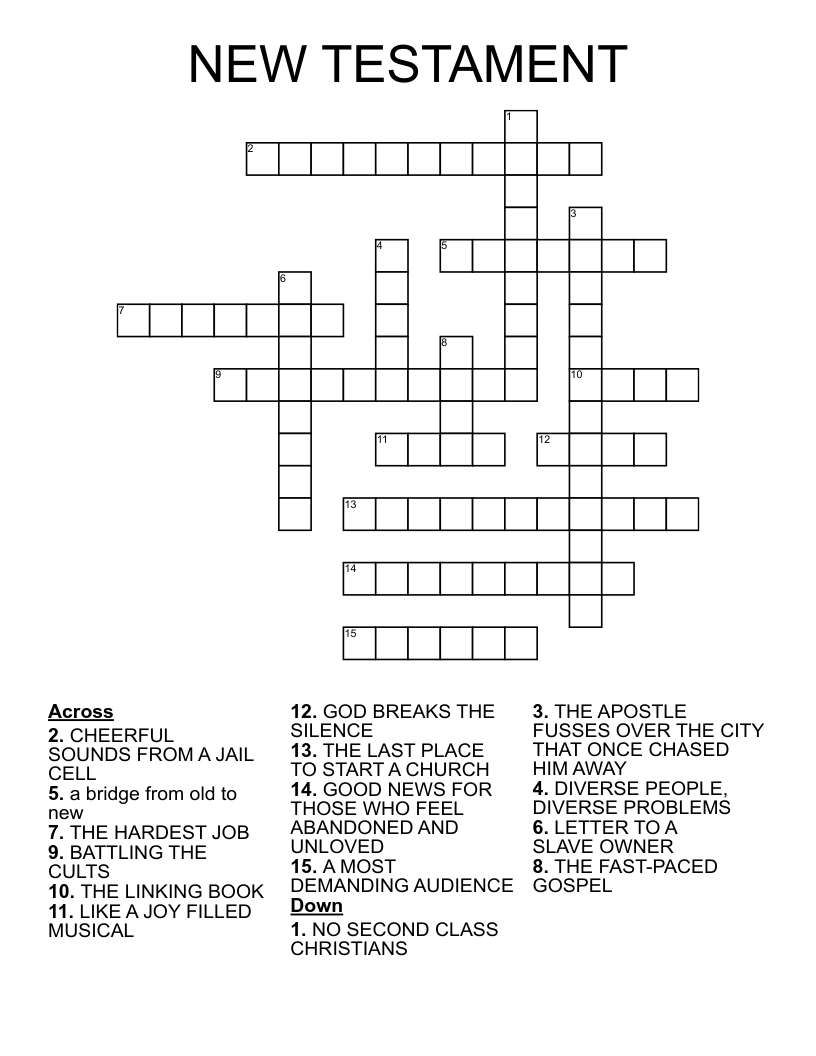 NEW TESTAMENT Crossword