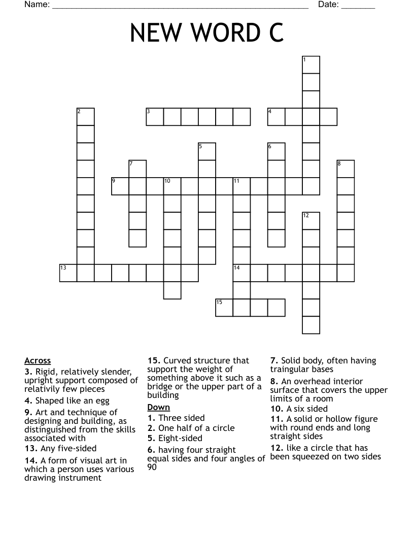 NEW WORD C Crossword