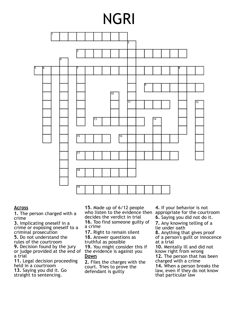 NGRI Crossword