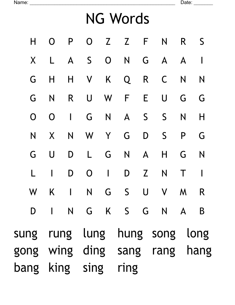 NG Words Word Search