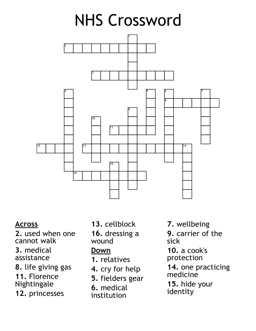 NHS Crossword 
