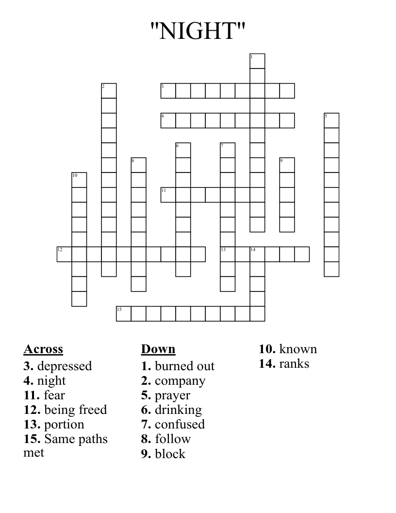 ''NIGHT'' Crossword