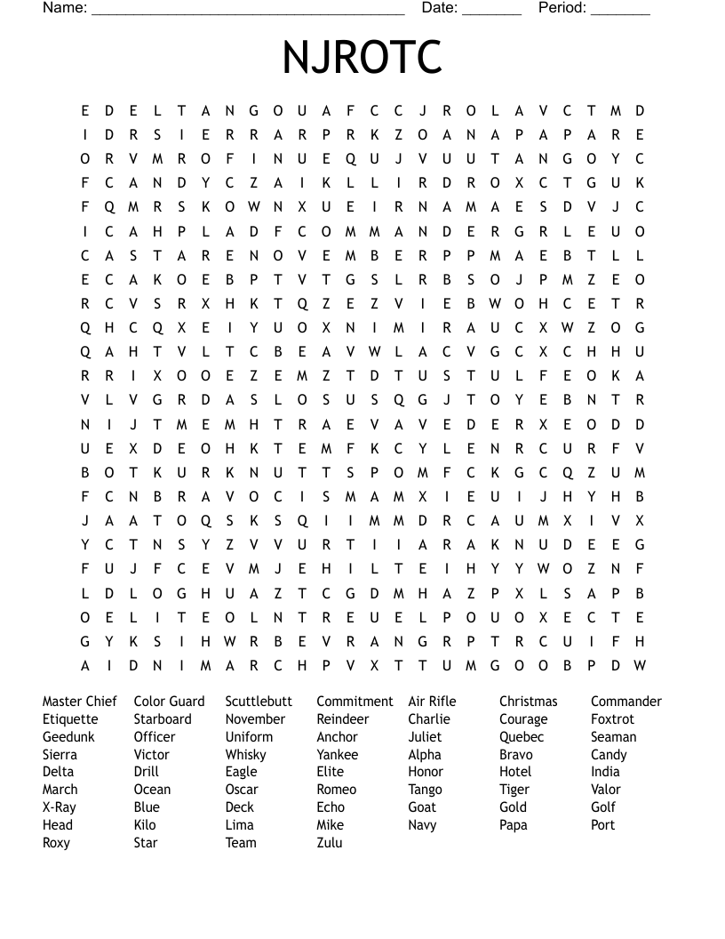 NJROTC Word Search
