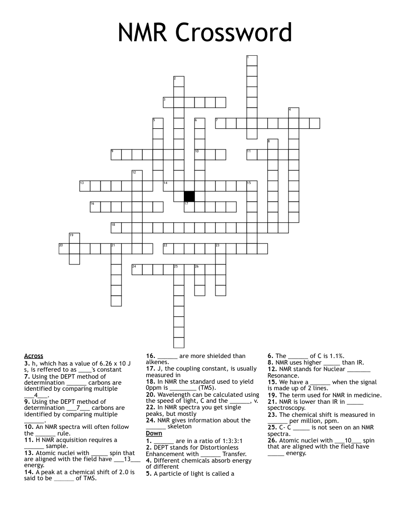 NMR Crossword