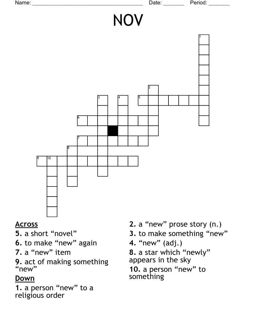 NOV Crossword