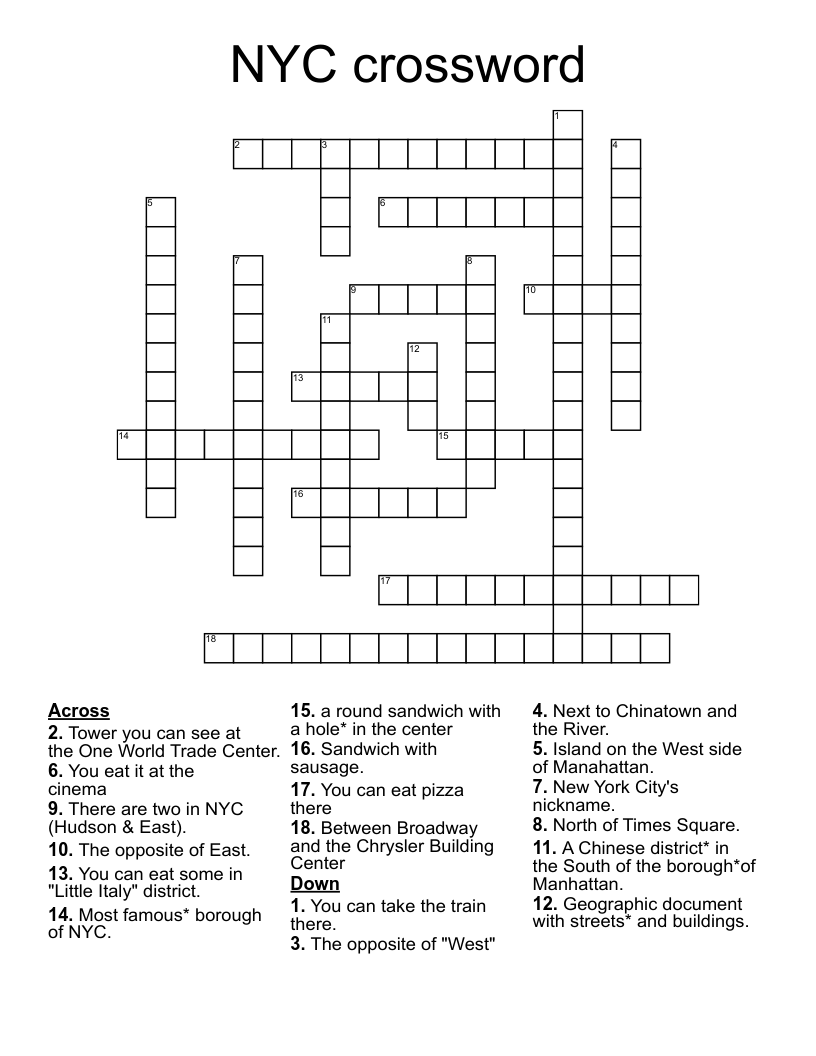 NYC crossword