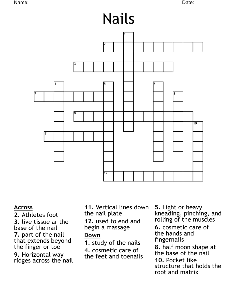 Nails Crossword