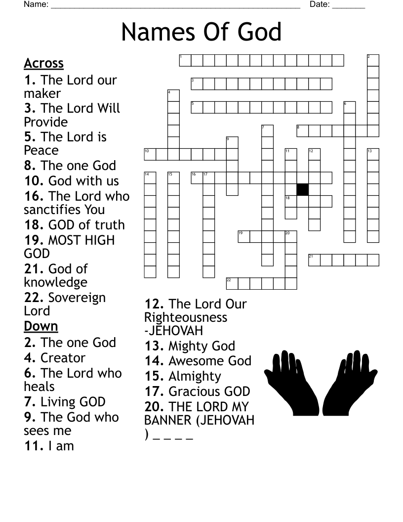 Names Of God Crossword