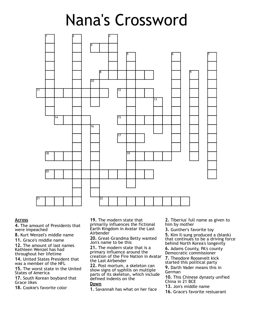 Nana's Crossword 