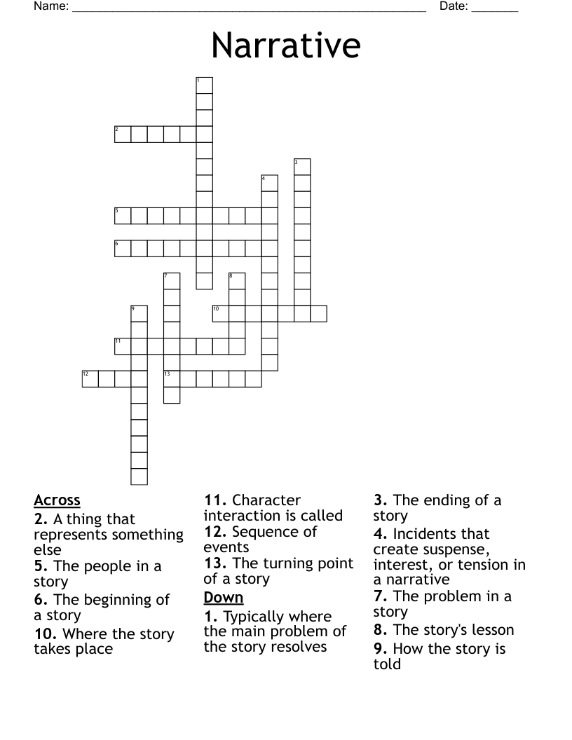 Narrative Crossword