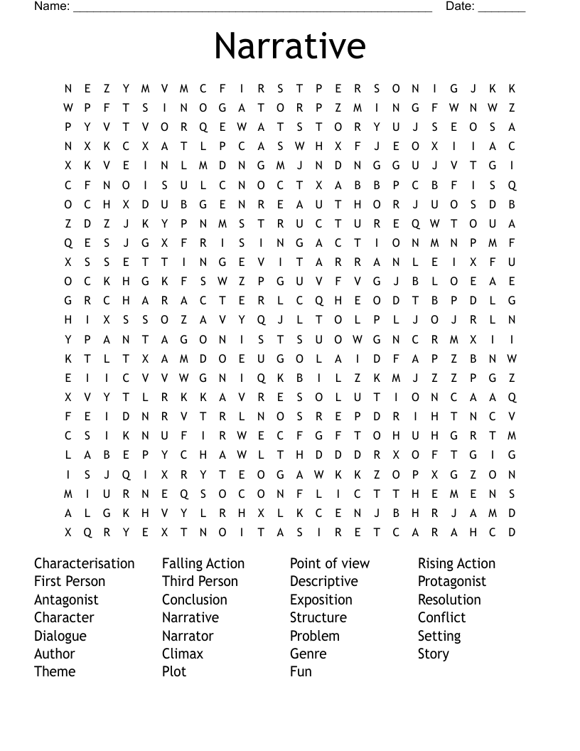 Narrative Word Search