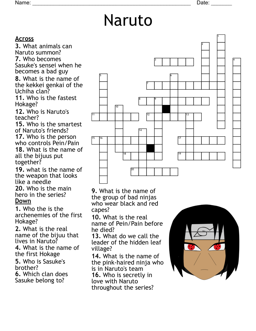 Naruto  Crossword