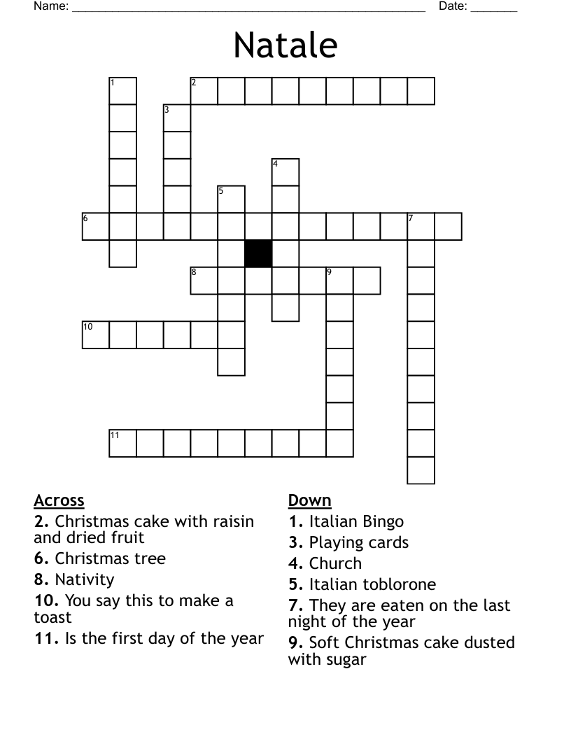 Natale Crossword