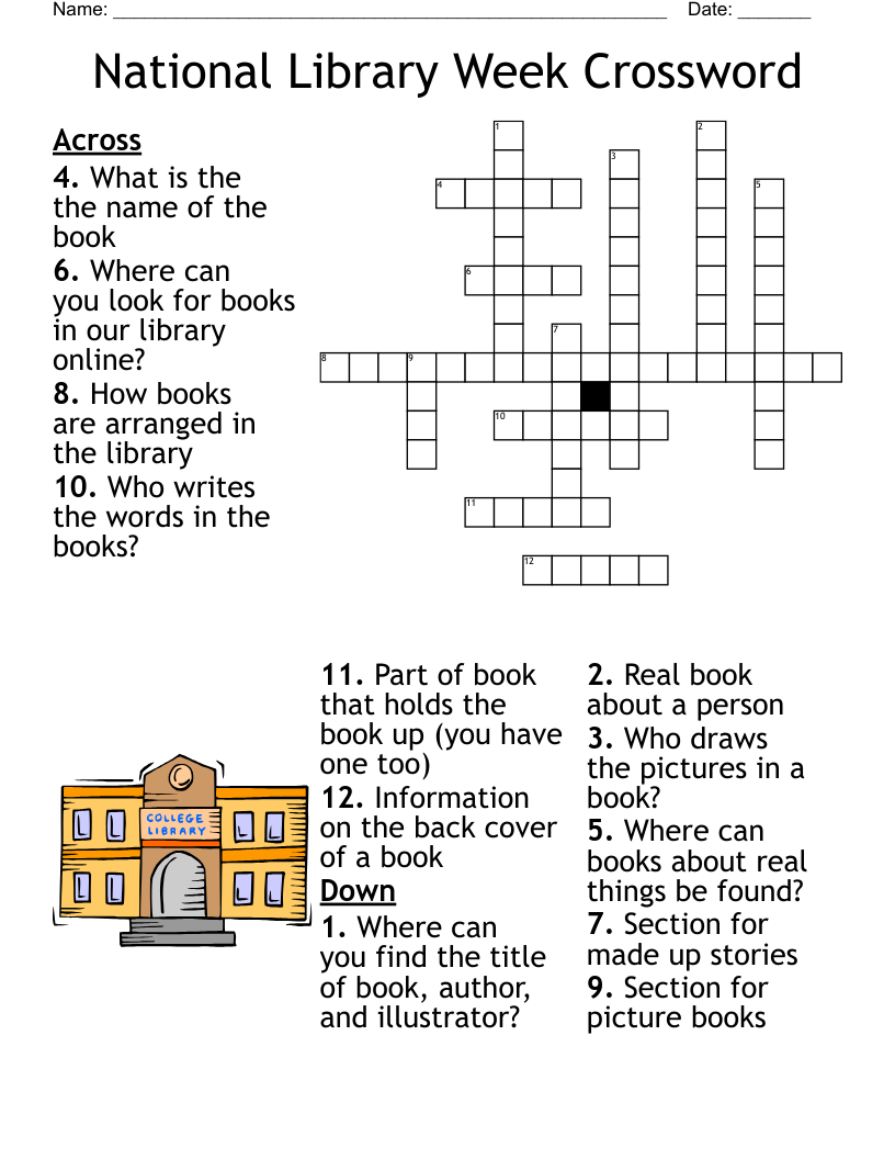 National Library Week Crossword