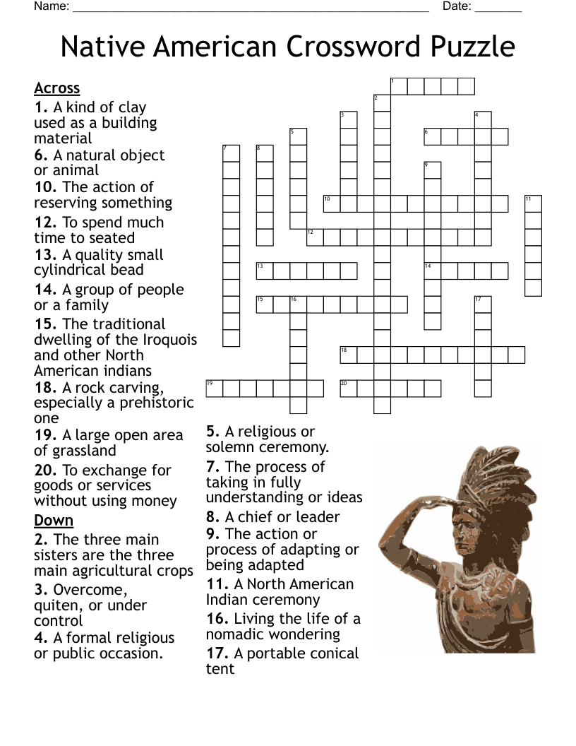 Native American Crossword Puzzle