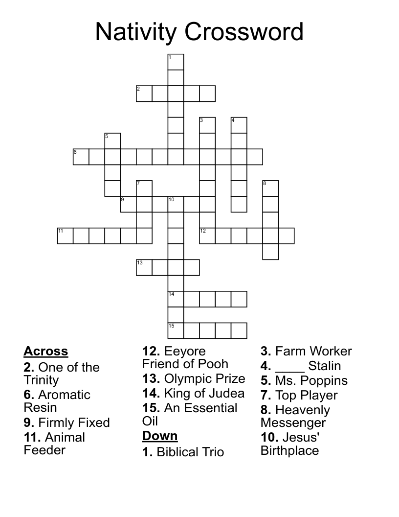 Nativity Crossword