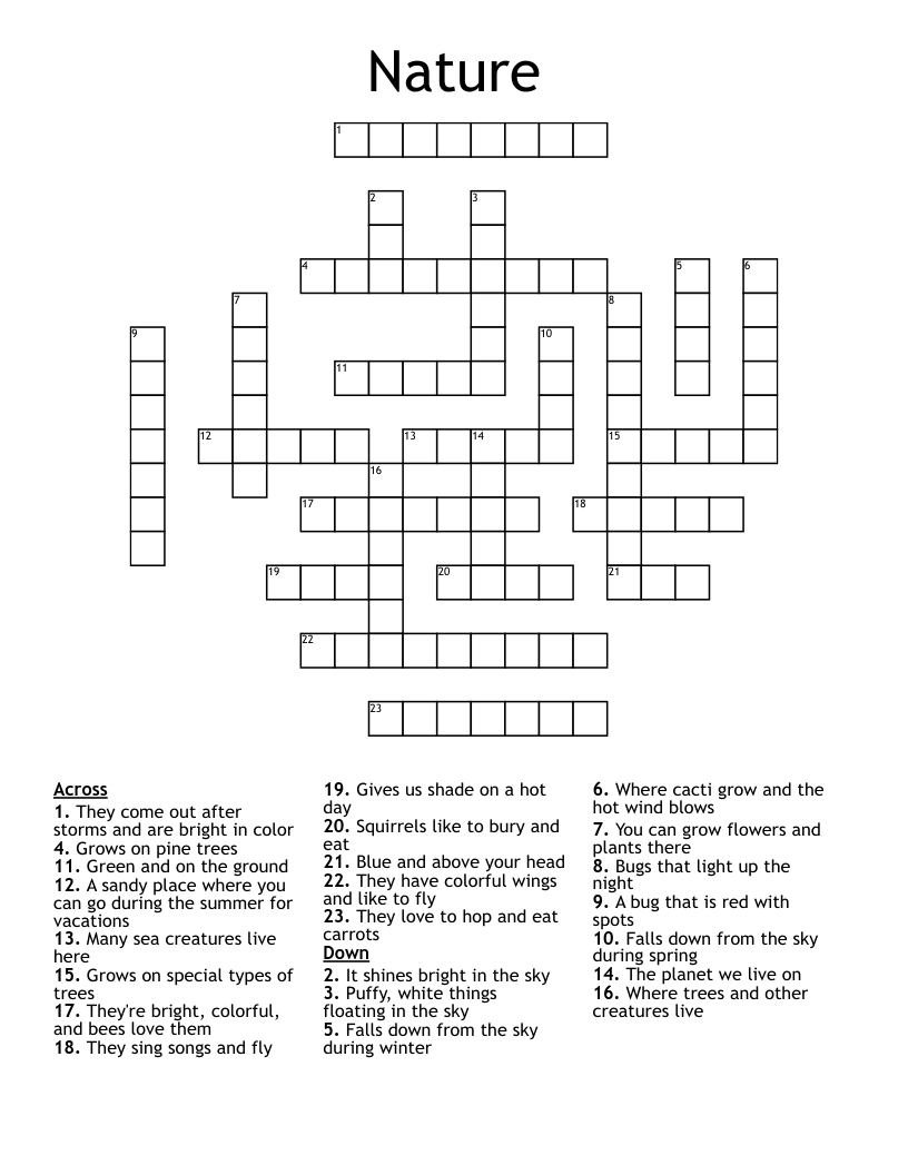 Nature Crossword